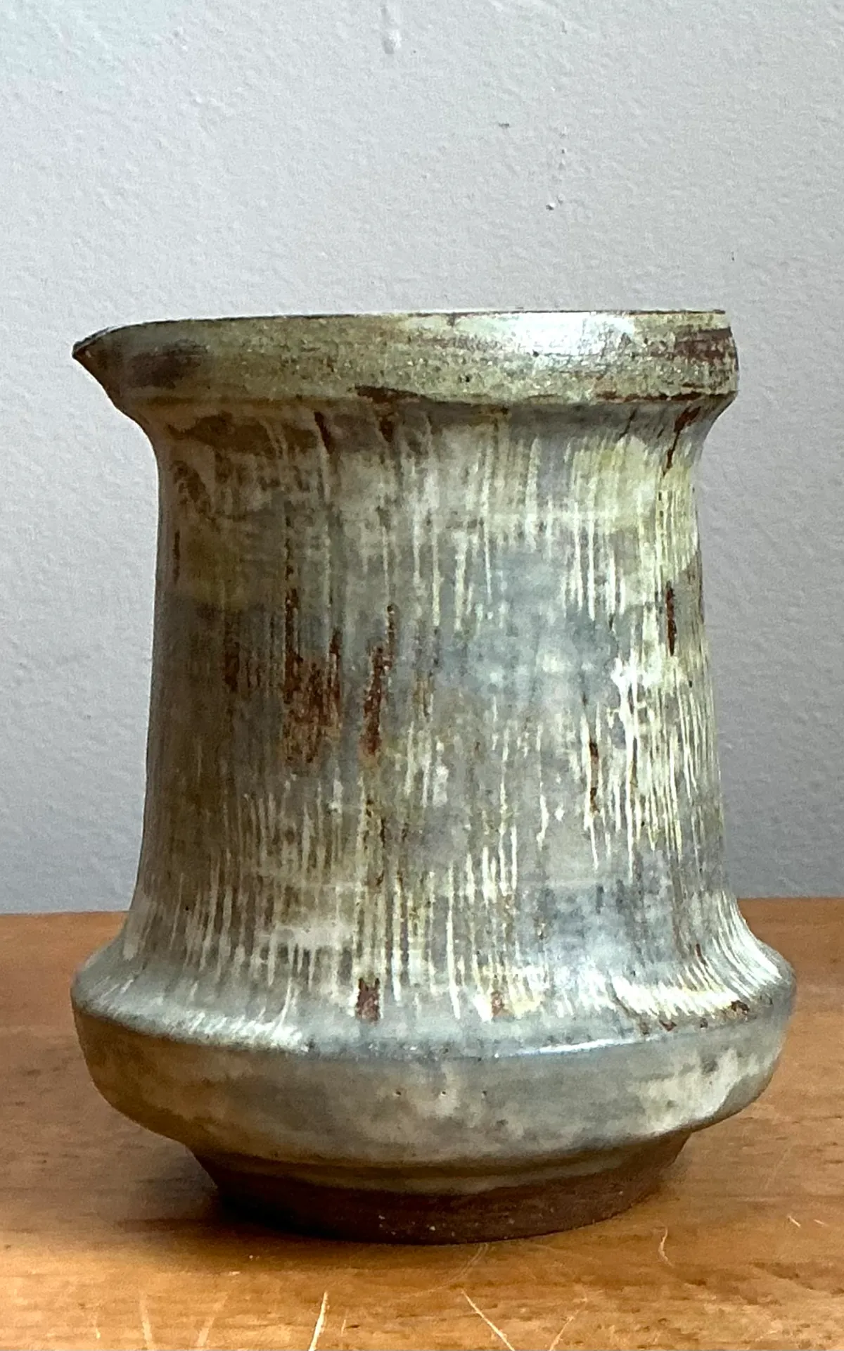 Vintage Drip Glaze Ceramic Pitcher — additional photo 8