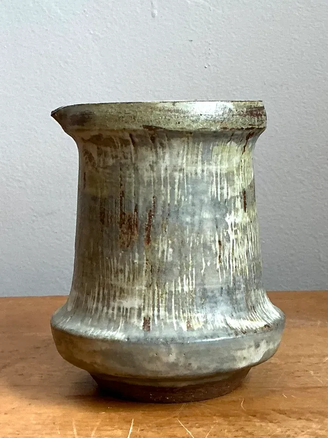 Vintage Drip Glaze Ceramic Pitcher — additional photo 8