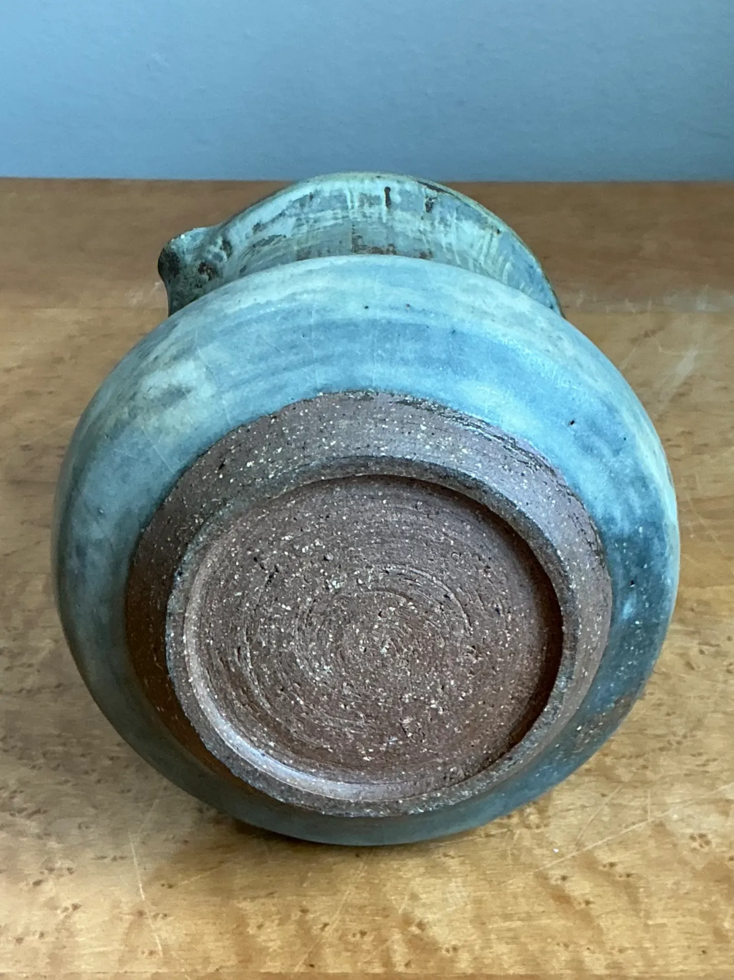 Vintage Drip Glaze Ceramic Pitcher — additional photo 4