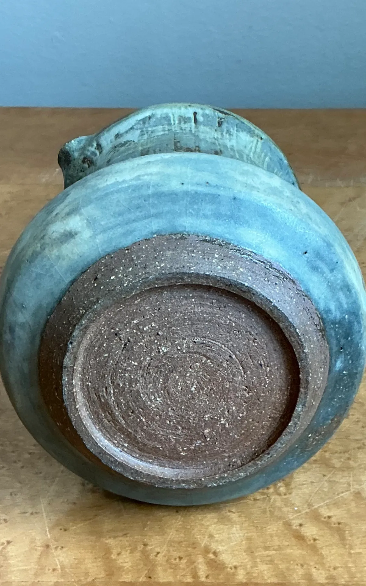 Vintage Drip Glaze Ceramic Pitcher — additional photo 4