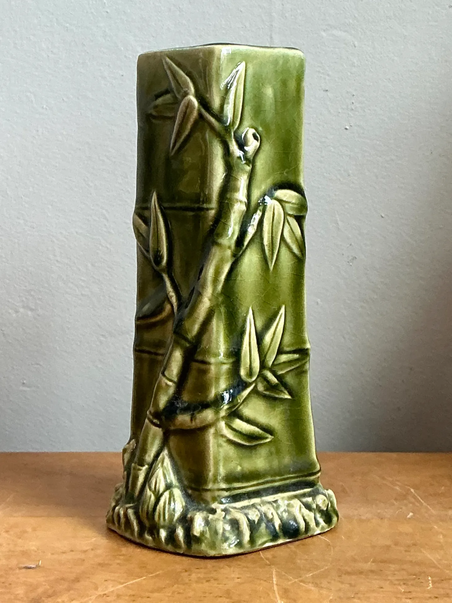 Vintage Bamboo Motif Ceramic Vase — additional photo 6