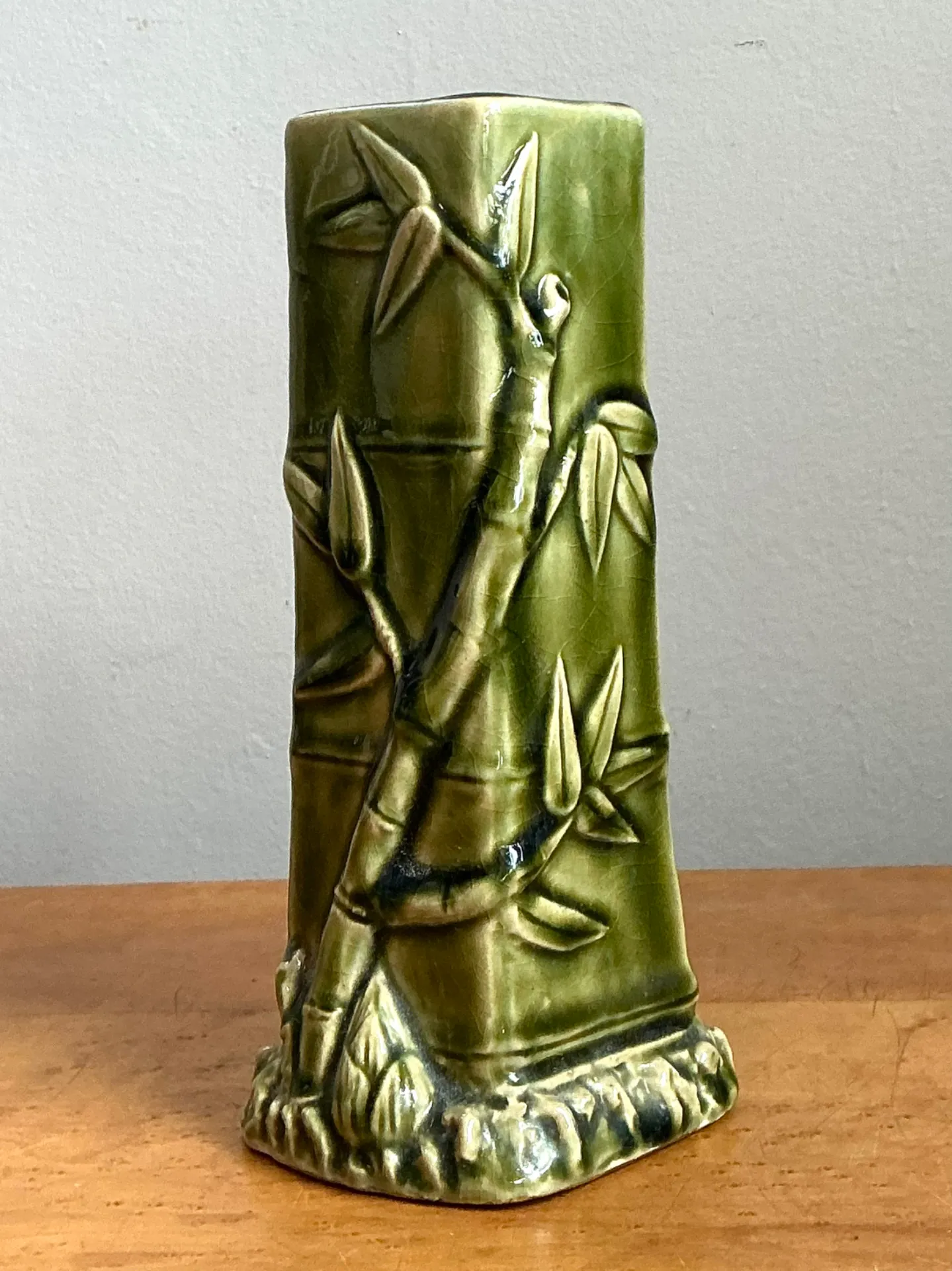 Vintage Bamboo Motif Ceramic Vase — additional photo 7