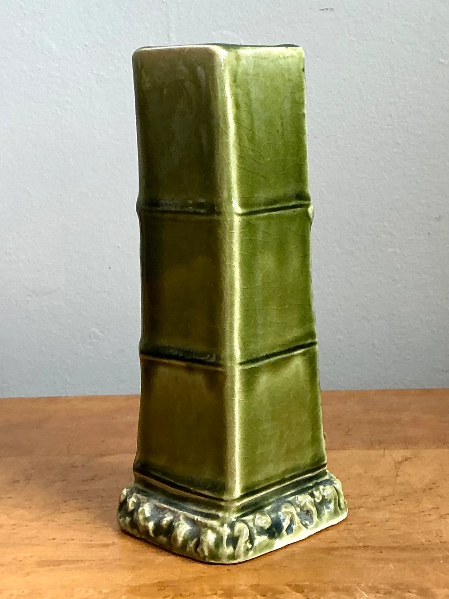 Vintage Bamboo Motif Ceramic Vase — additional photo 3