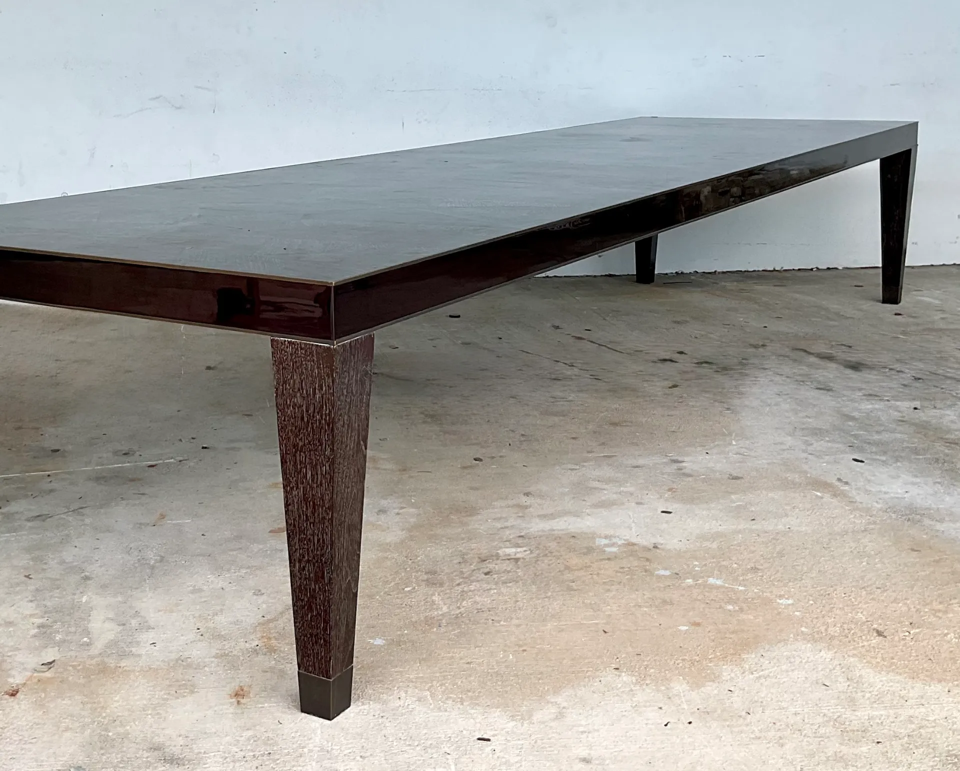 Vintage Monumental 15 Ft Cerused Wood Dining Table — additional photo 5