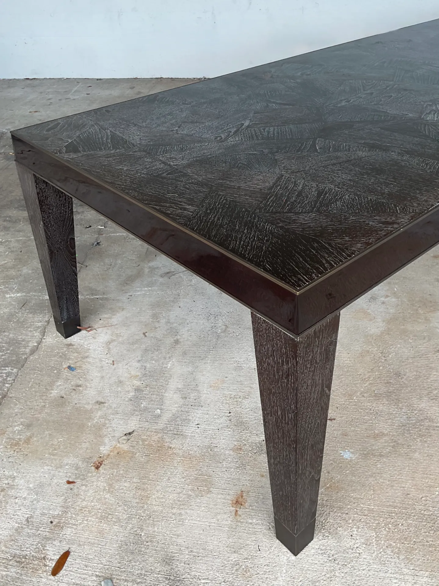 Vintage Monumental 15 Ft Cerused Wood Dining Table — additional photo 8