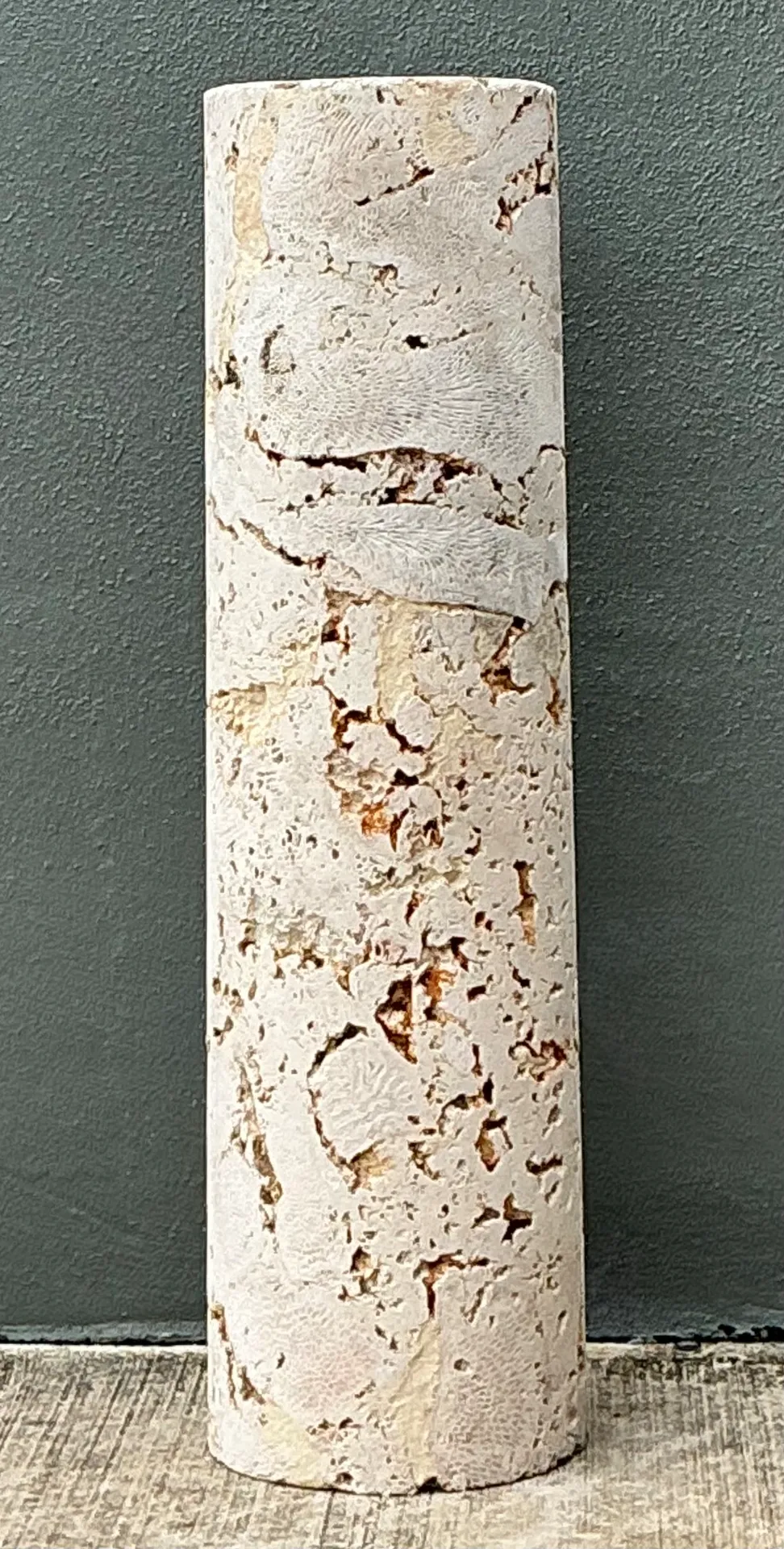 Vintage Coquina Stone Pedestal — additional photo 1