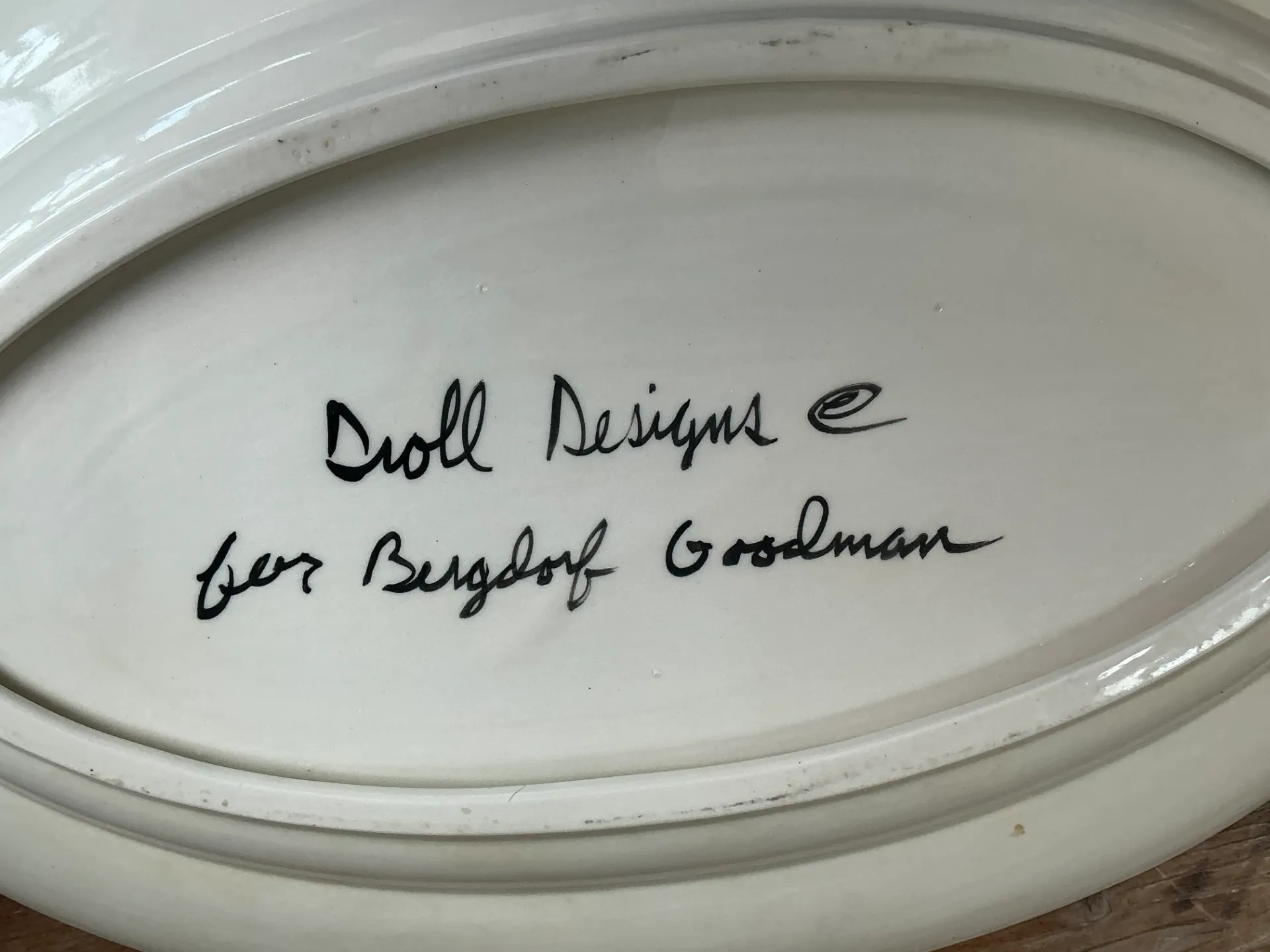Vintage Hand-Painted Pear Ceramic Platter — additional photo 5