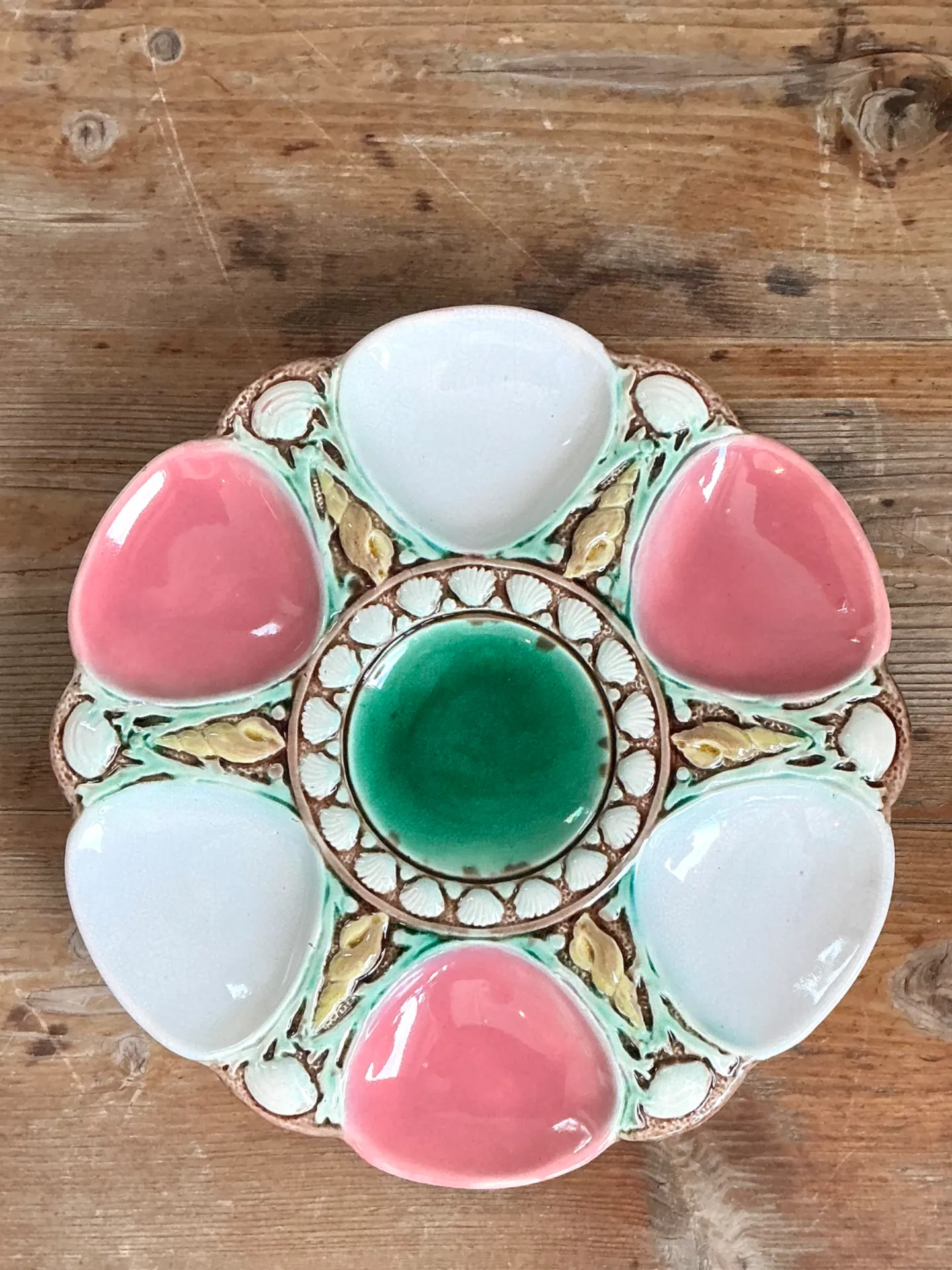 Vintage Minton Majolica Oyster Plate — additional photo 6