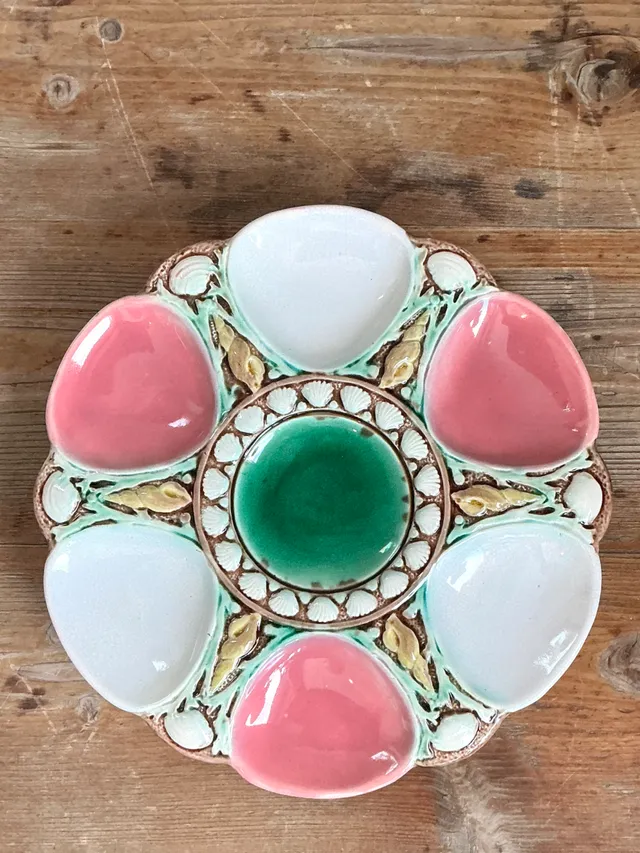 Vintage Minton Majolica Oyster Plate — additional photo 6