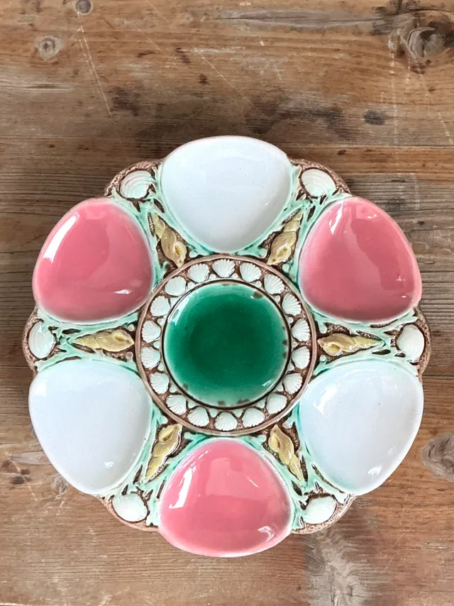 Vintage Minton Majolica Oyster Plate — additional photo 8