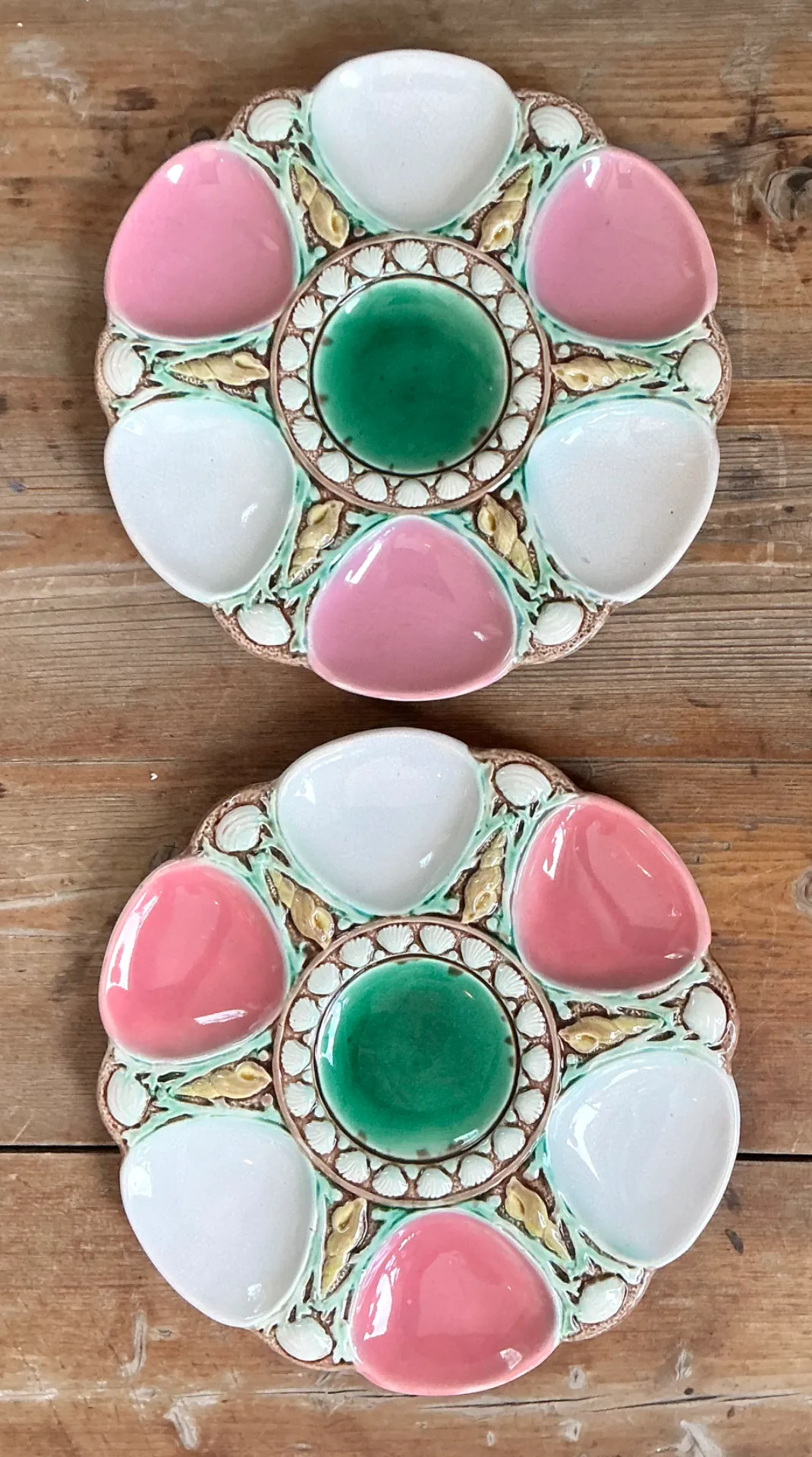 Vintage Minton Majolica Oyster Plate — additional photo 3