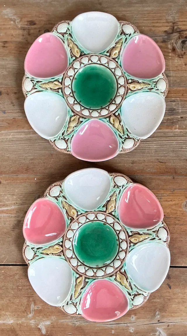Vintage Minton Majolica Oyster Plate — additional photo 3