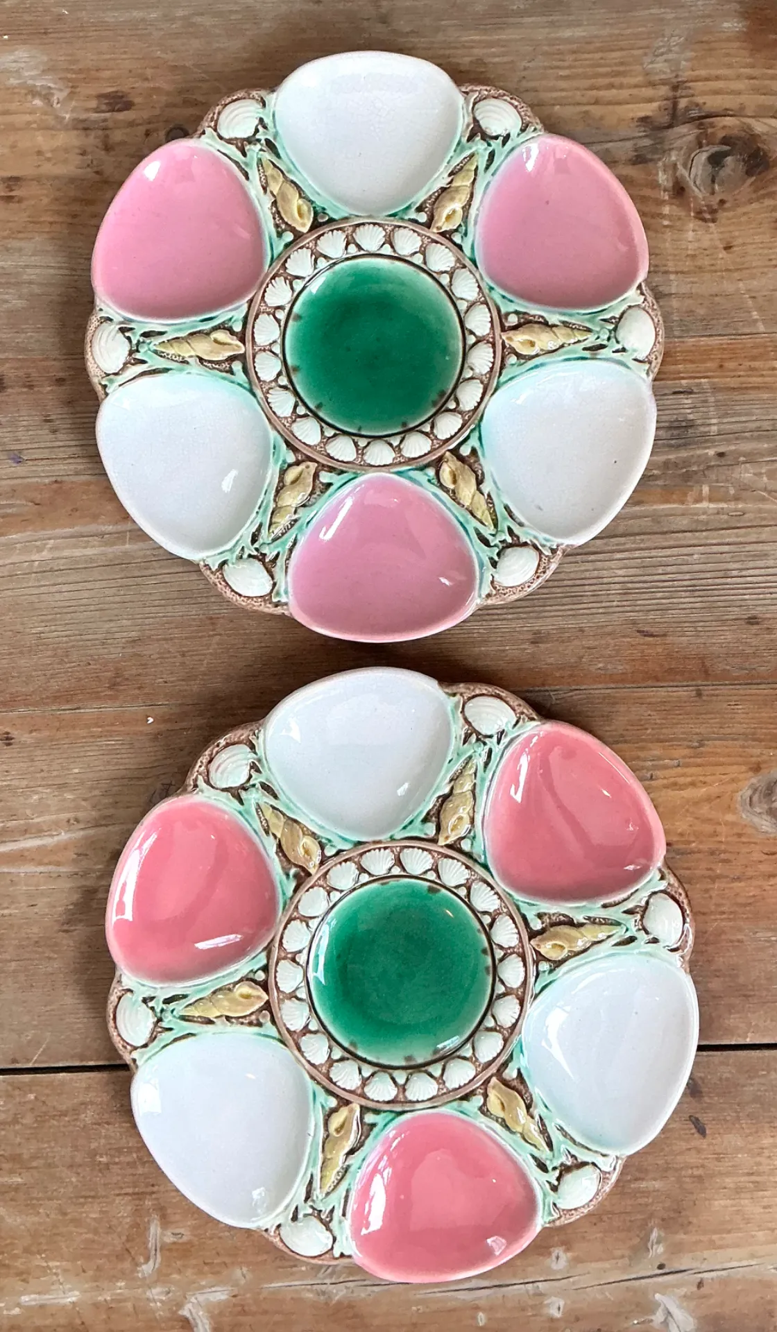 Vintage Minton Majolica Oyster Plate — additional photo 7