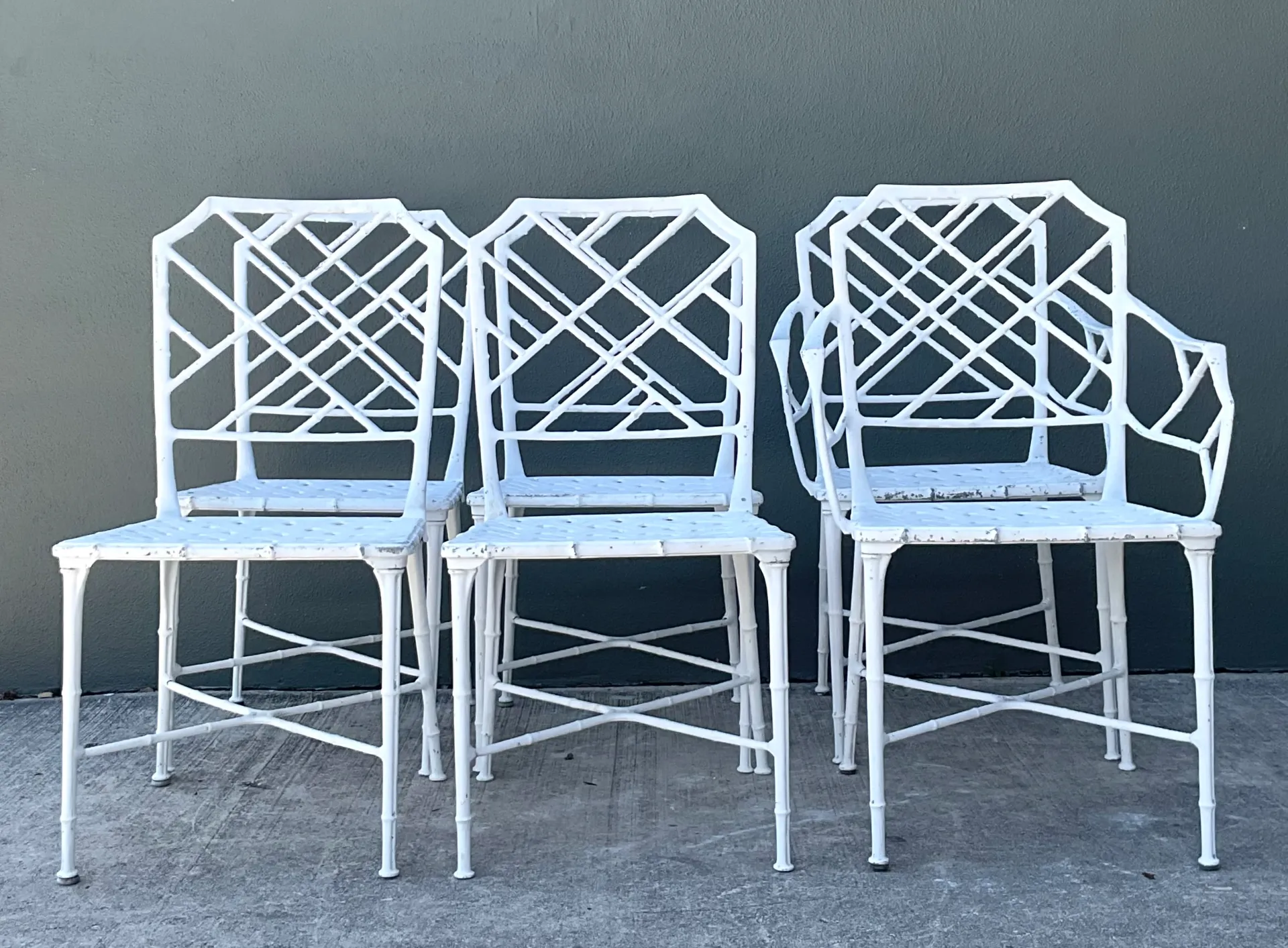 Vintage Brown Jordan “Calcutta” Cast Aluminum Dining Chairs - Set Of 6 — additional photo 3