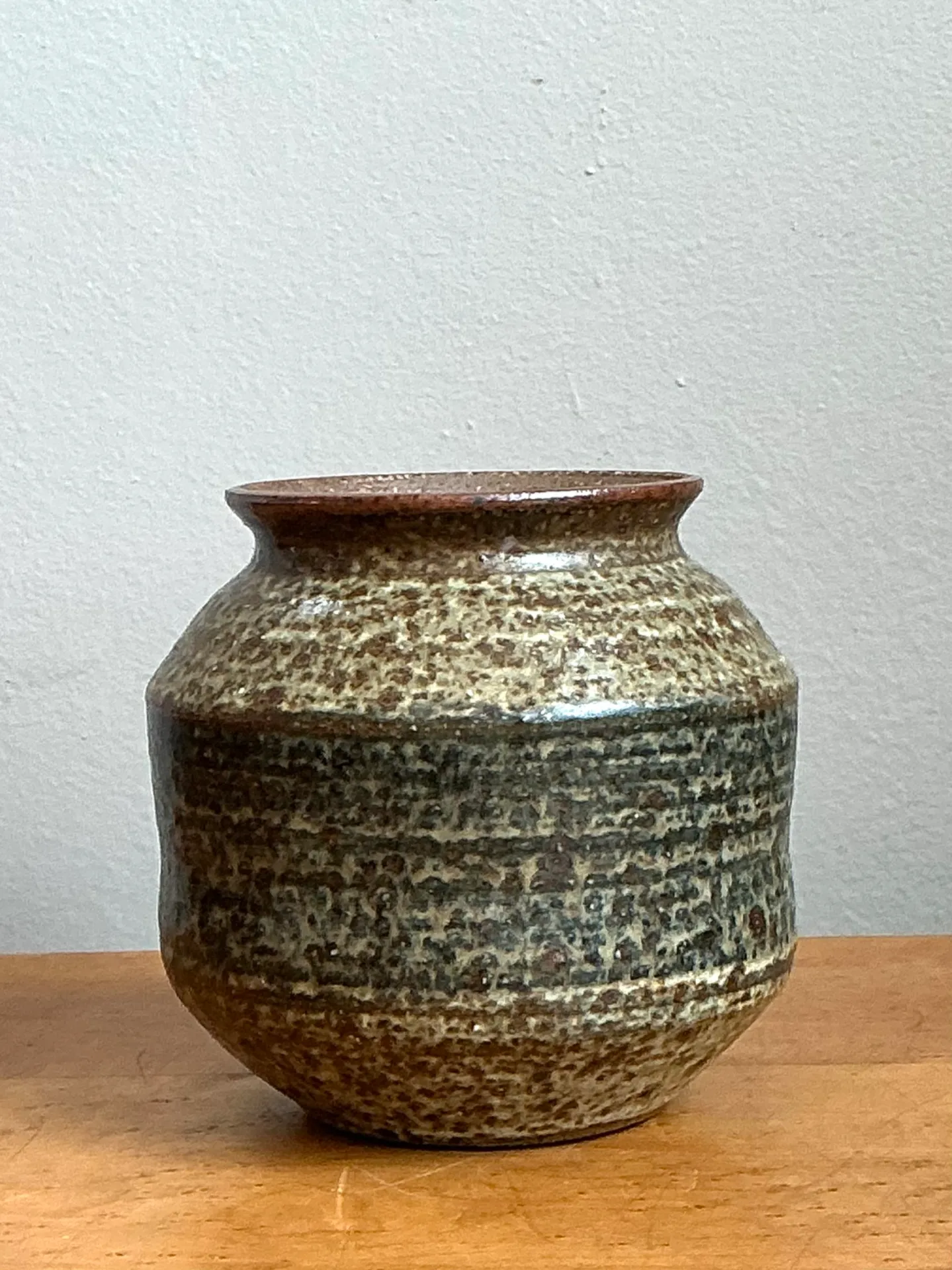 Vintage Speckled Pottery Vase — additional photo 8