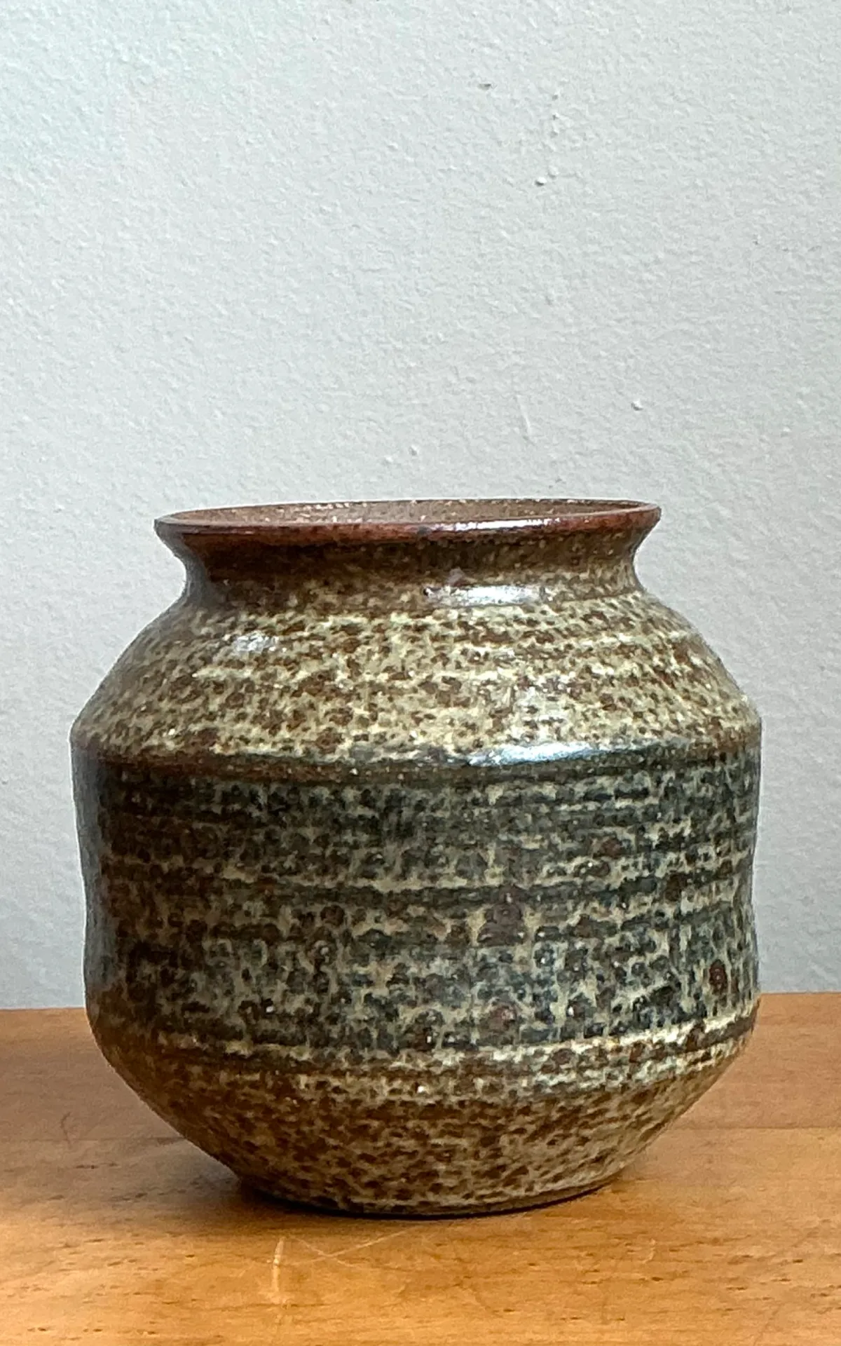 Vintage Speckled Pottery Vase — additional photo 8