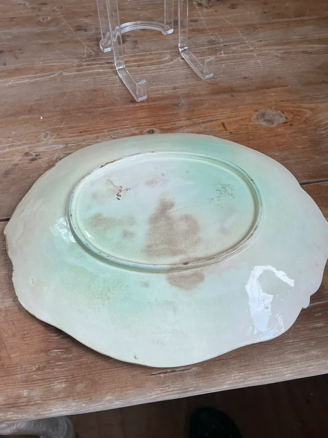 George Jones Majolica Leaf and Grape Platter — additional photo 7