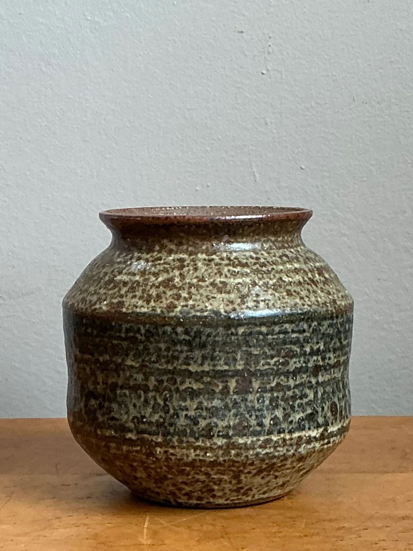 Vintage Speckled Pottery Vase — additional photo 6