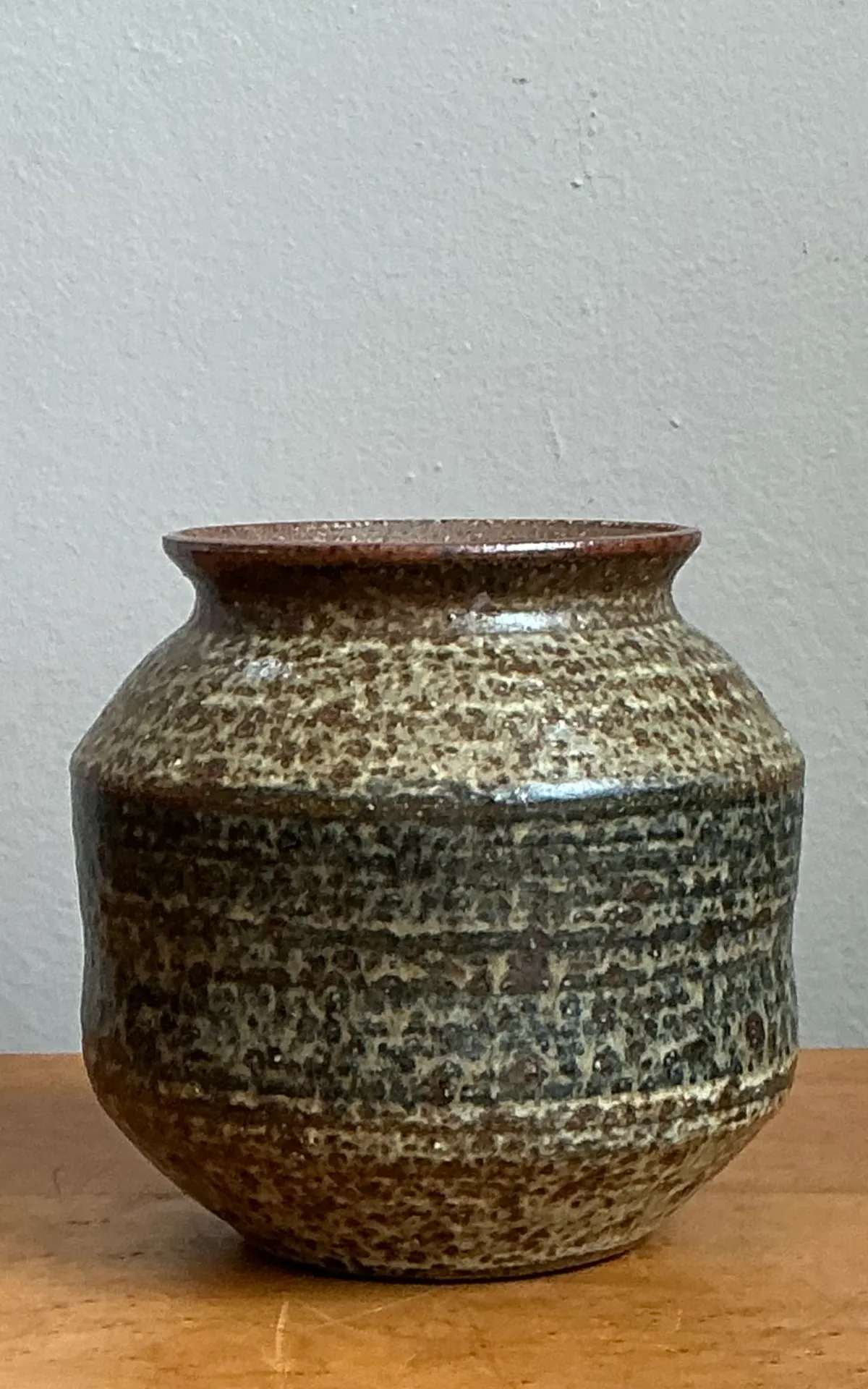 Vintage Speckled Pottery Vase — additional photo 6