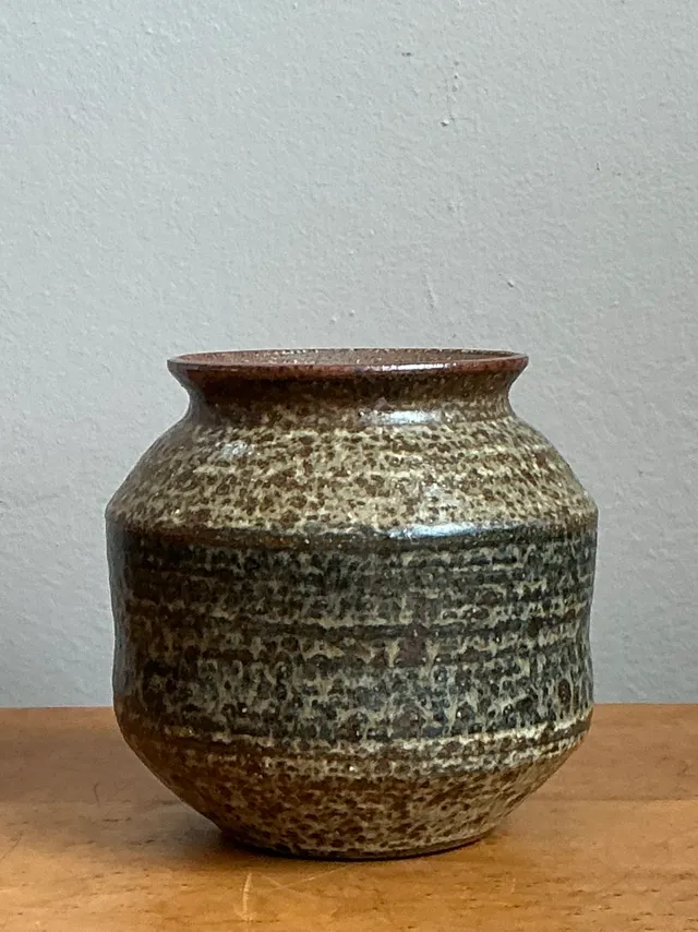 Vintage Speckled Pottery Vase — additional photo 6
