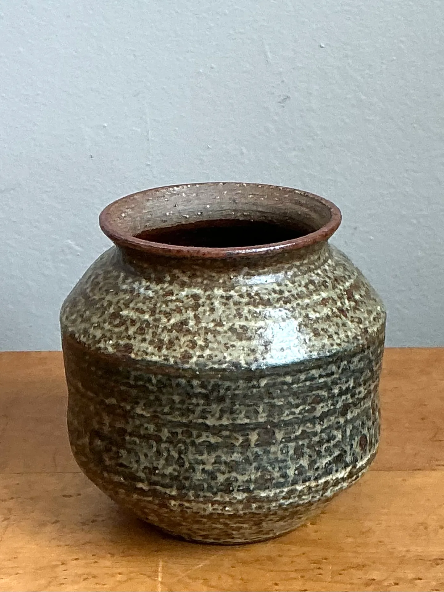 Vintage Speckled Pottery Vase — additional photo 4