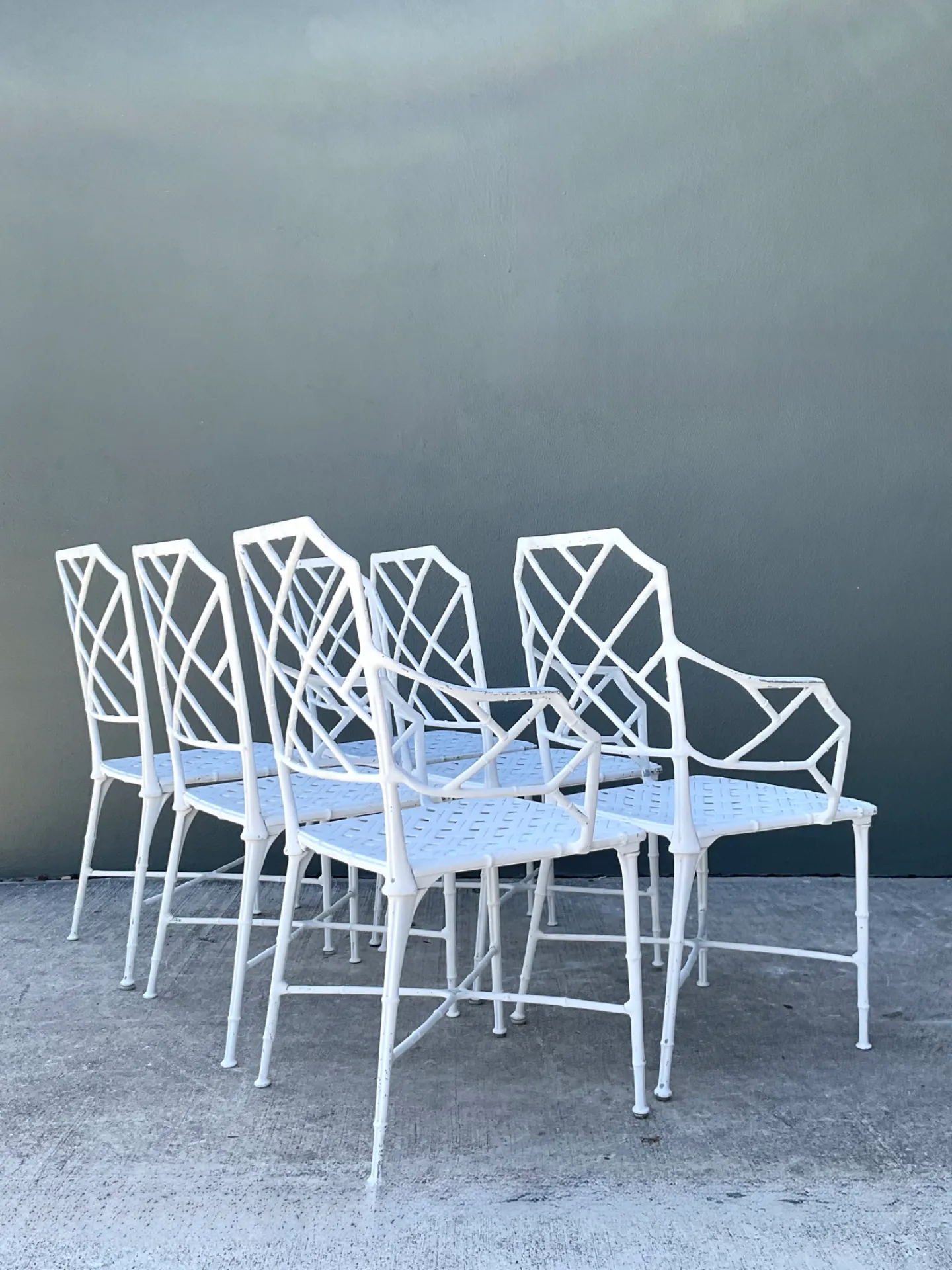 Vintage Brown Jordan “Calcutta” Cast Aluminum Dining Chairs - Set Of 6 — additional photo 4