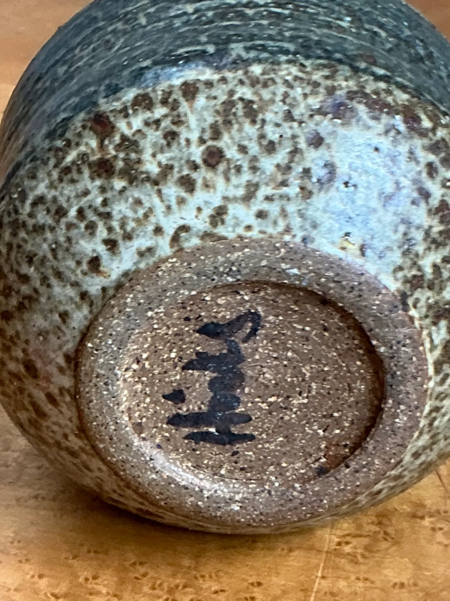 Vintage Speckled Pottery Vase — additional photo 7