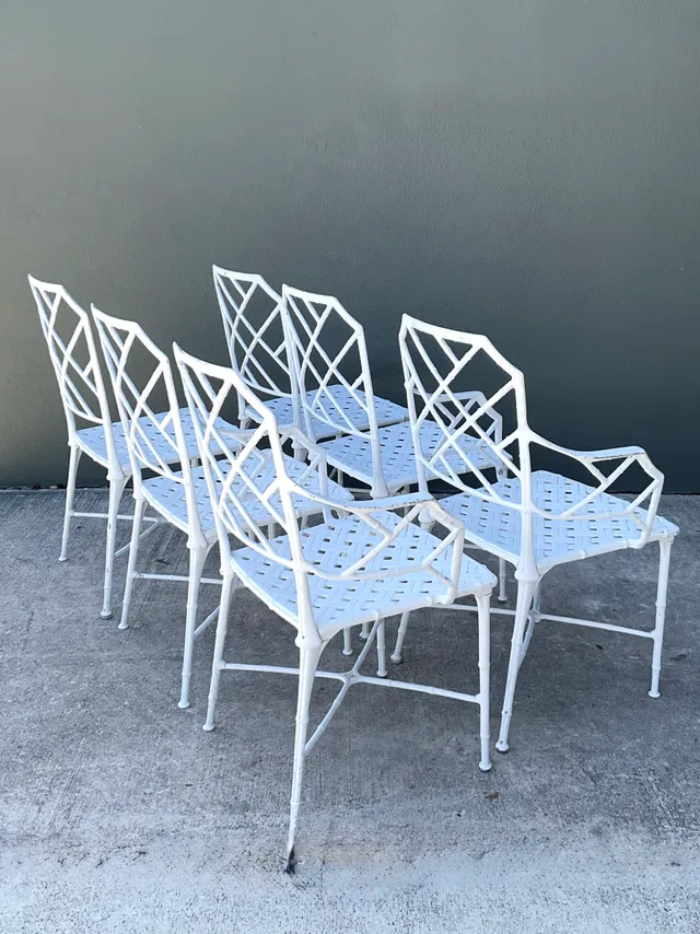Vintage Brown Jordan “Calcutta” Cast Aluminum Dining Chairs - Set Of 6 — additional photo 8