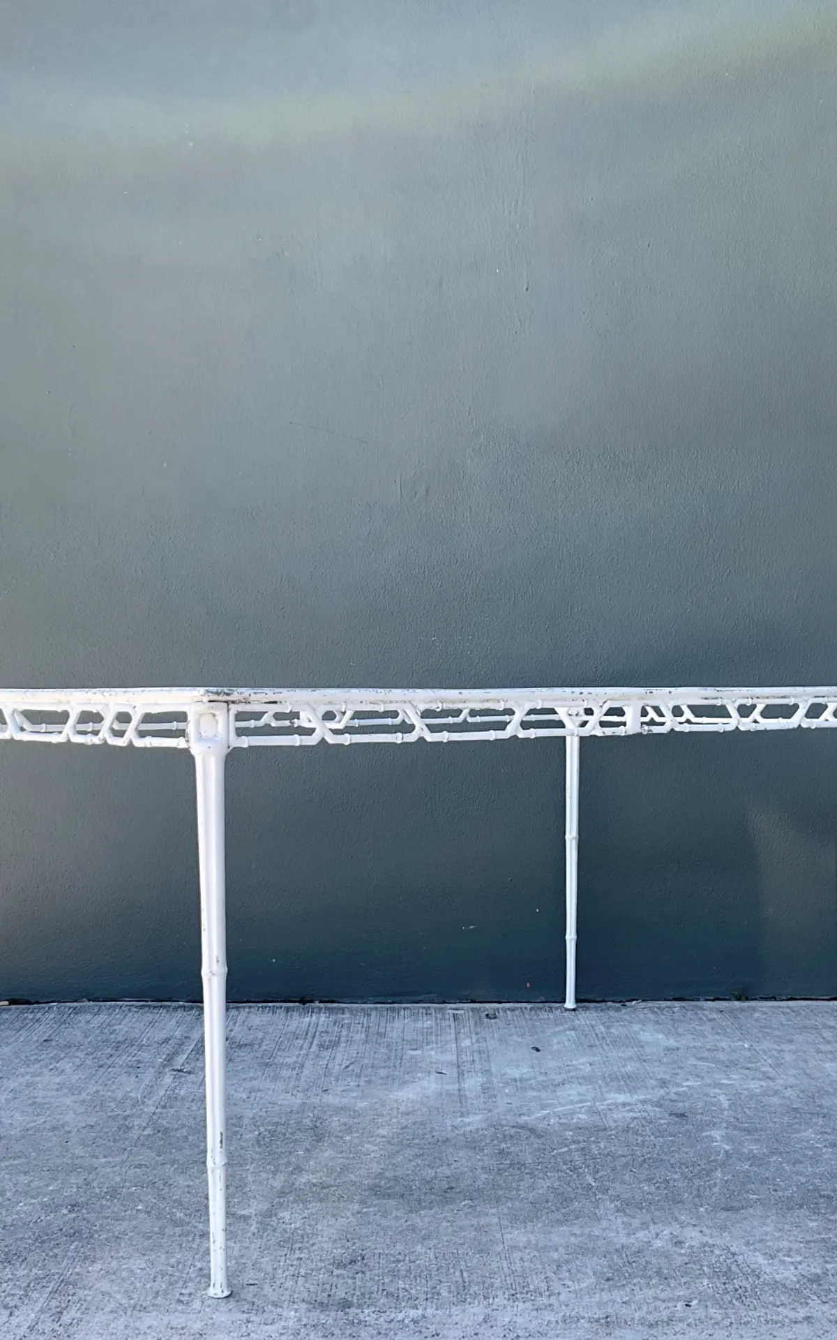 Vintage Brown Jordan “Calcutta” Metal Patio Dining Table with Glass Top — additional photo 2