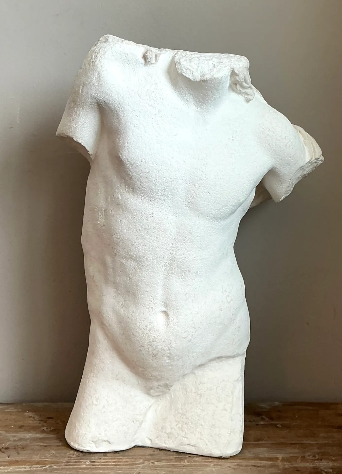 Vintage Plaster Male Torso Sculpture — additional photo 8