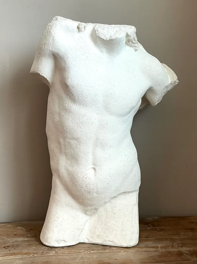 Vintage Plaster Male Torso Sculpture — additional photo 6