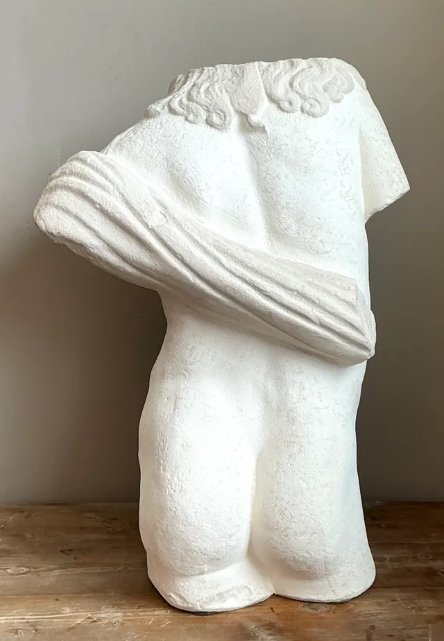 Vintage Plaster Male Torso Sculpture — additional photo 7