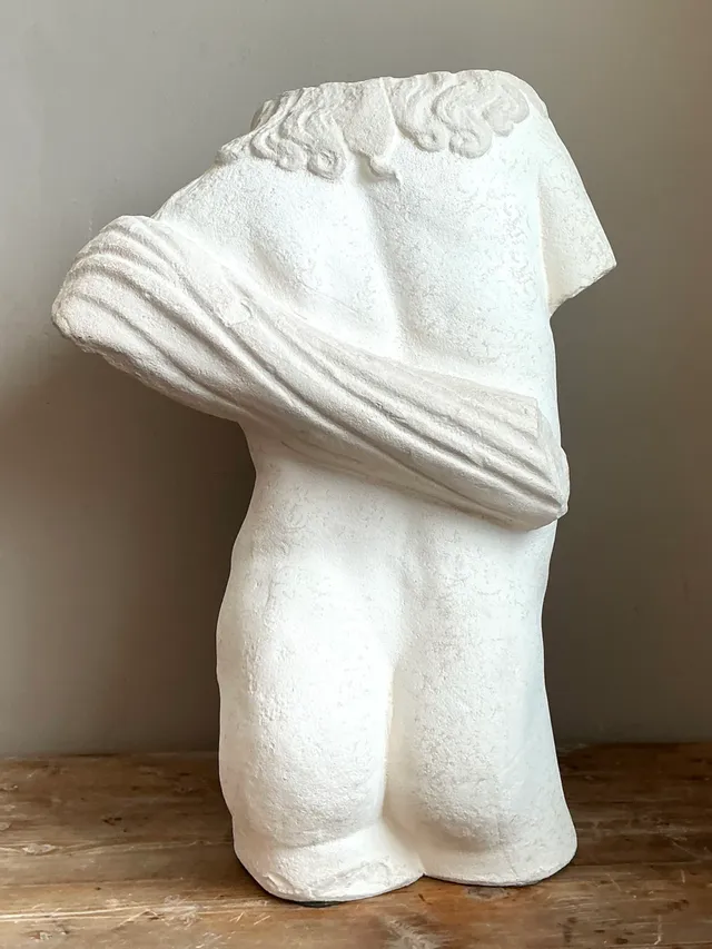 Vintage Plaster Male Torso Sculpture — additional photo 5
