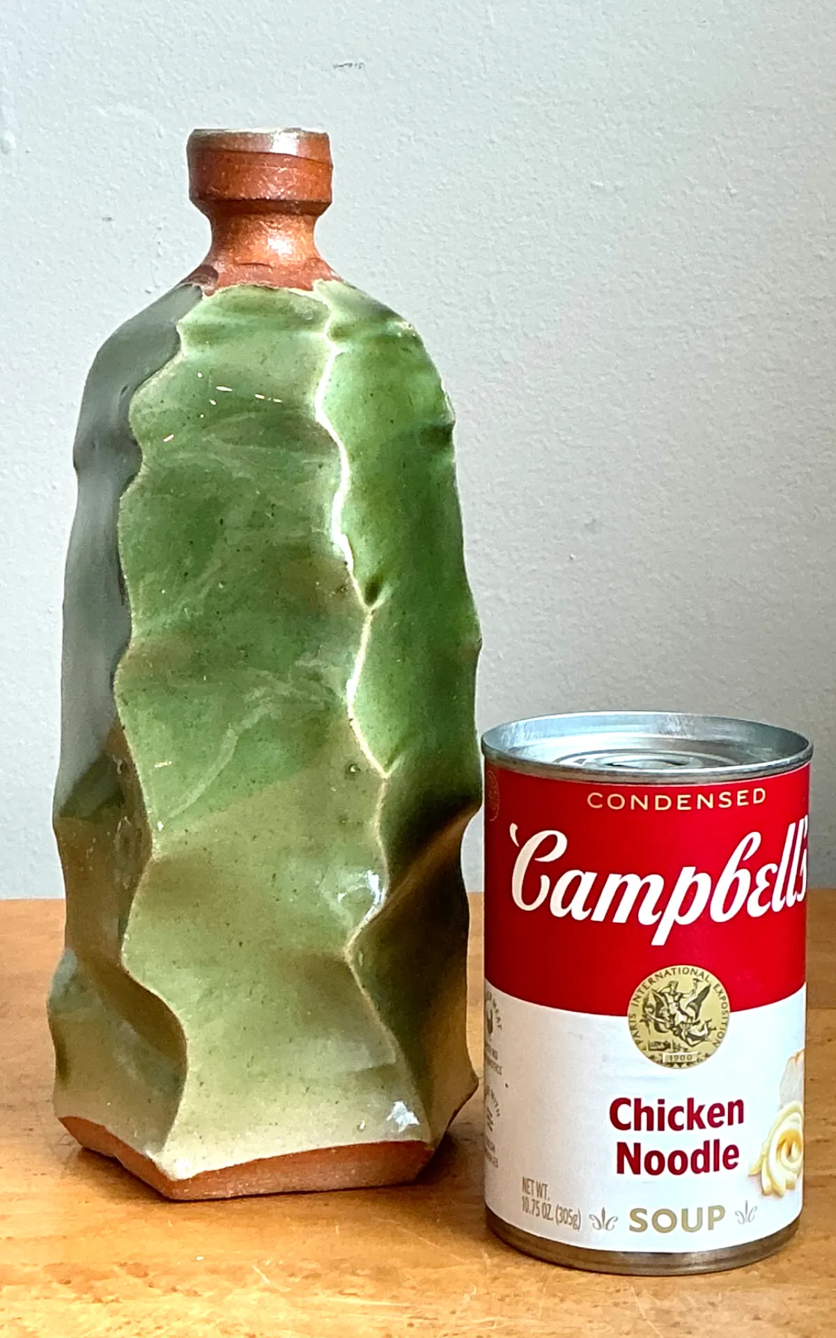 Vintage Green Sculptural Ceramic Vase — additional photo 2