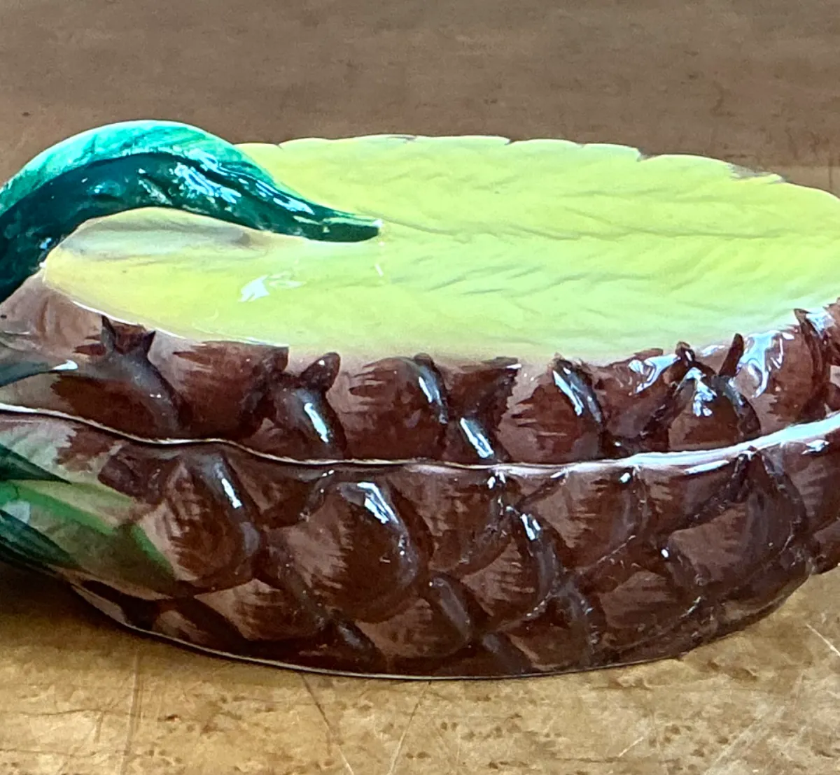 Vintage Lefton Tropical Ceramic Pineapple Dish — additional photo 5