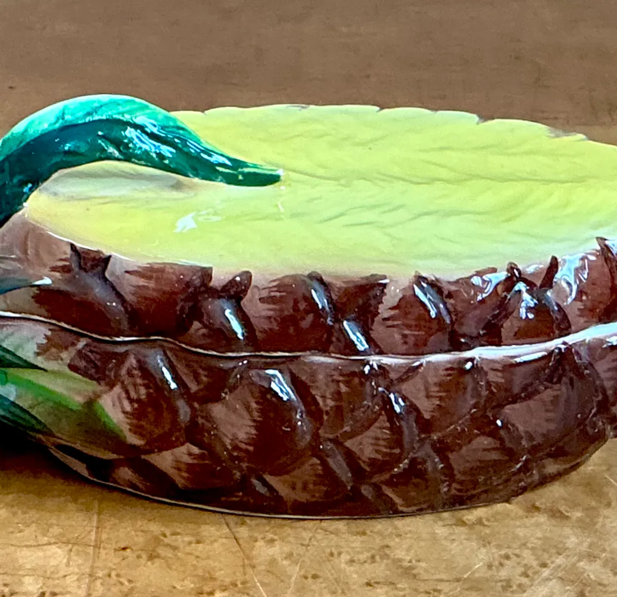Vintage Lefton Tropical Ceramic Pineapple Dish — additional photo 2