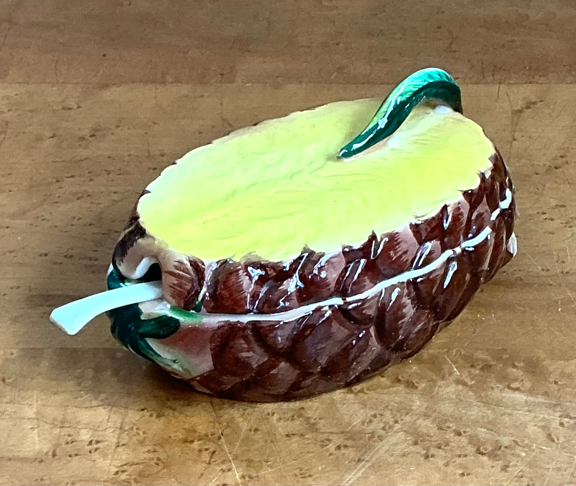 Vintage Lefton Tropical Ceramic Pineapple Dish — additional photo 1