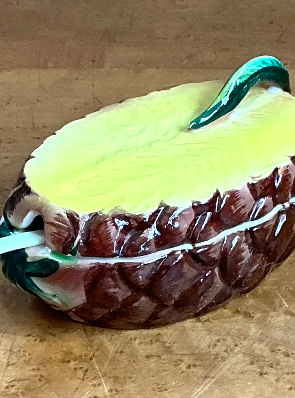 Vintage Lefton Tropical Ceramic Pineapple Dish