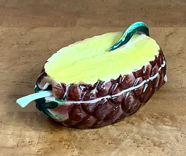 Vintage Lefton Tropical Ceramic Pineapple Dish — additional photo 1