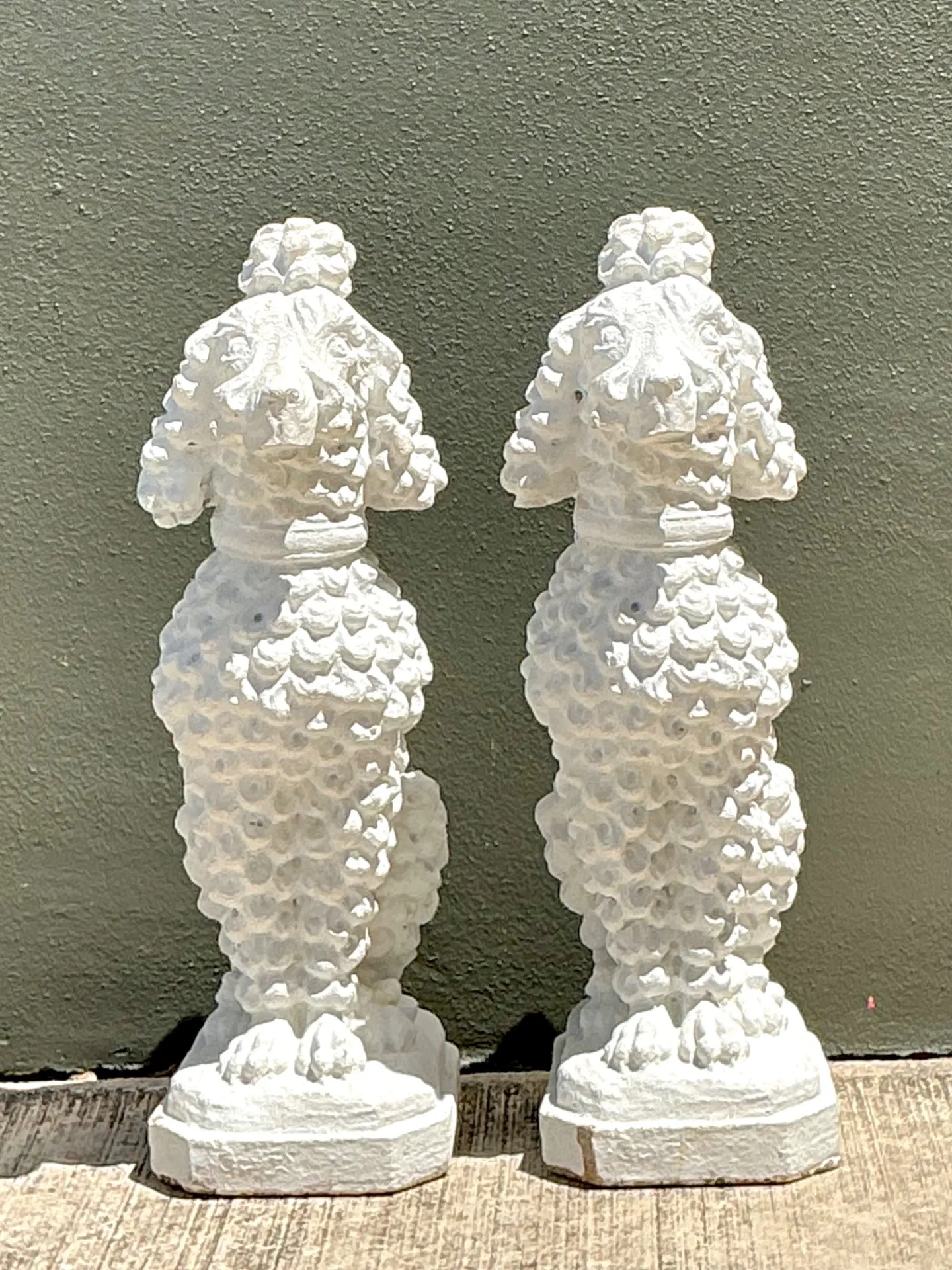 Vintage Cement French Poodle Figures — additional photo 7