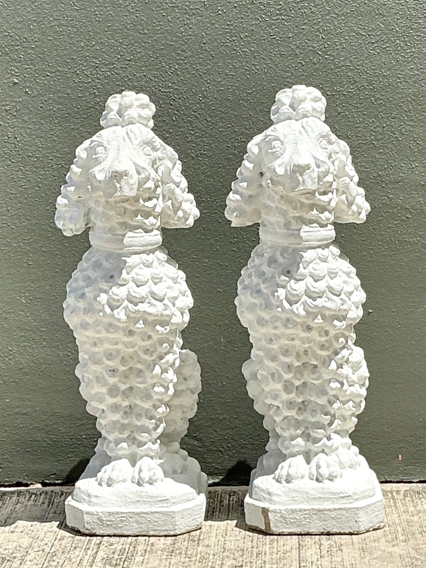 Vintage Cement French Poodle Figures — additional photo 8