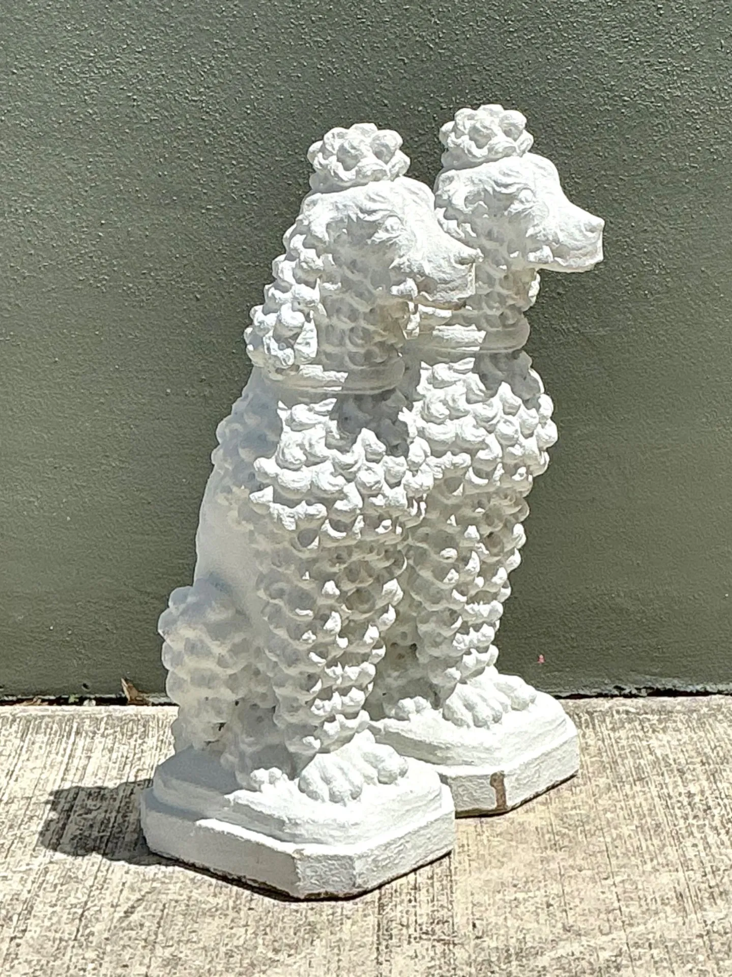 Vintage Cement French Poodle Figures — additional photo 4