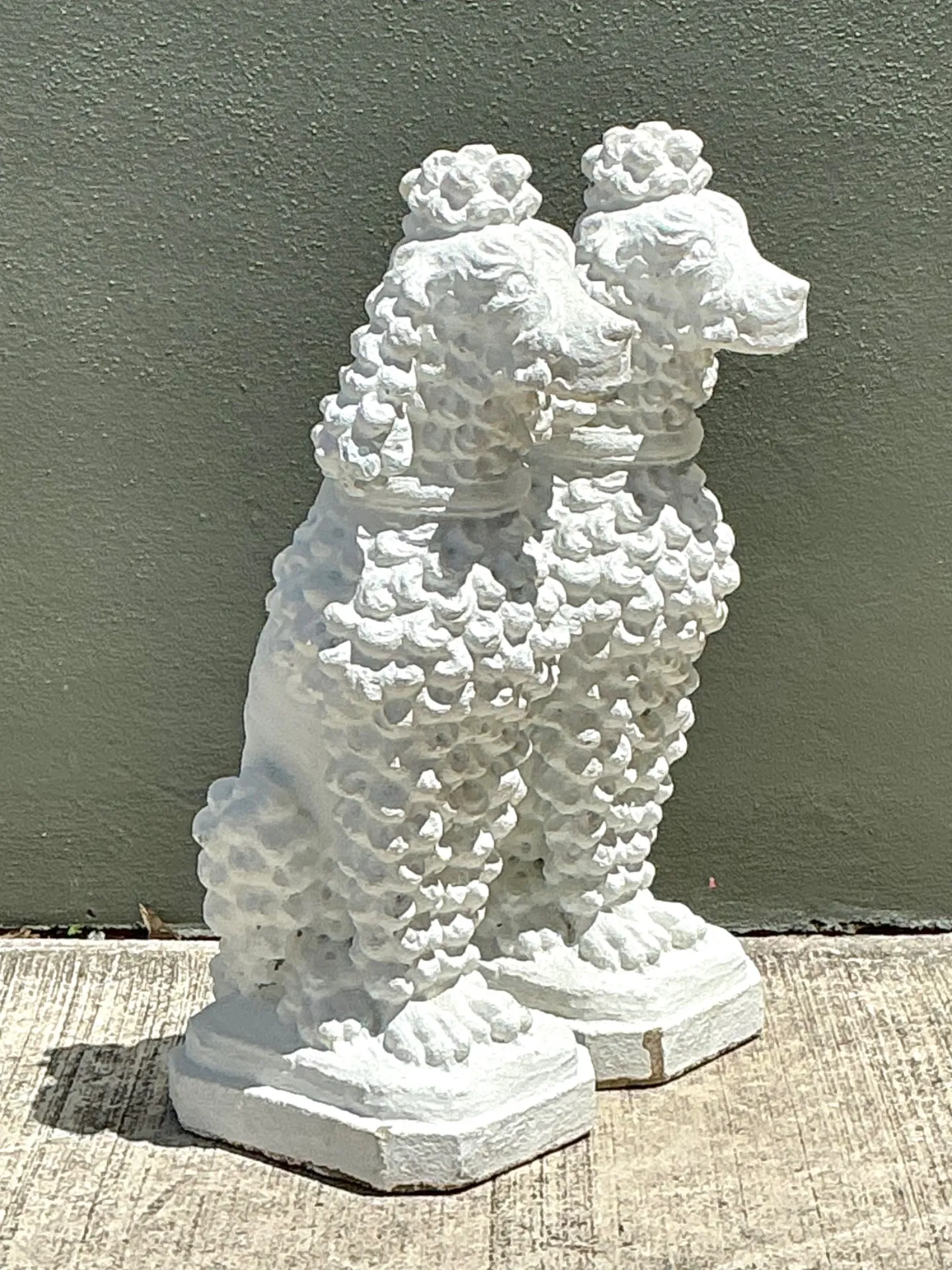 Vintage Cement French Poodle Figures — additional photo 6