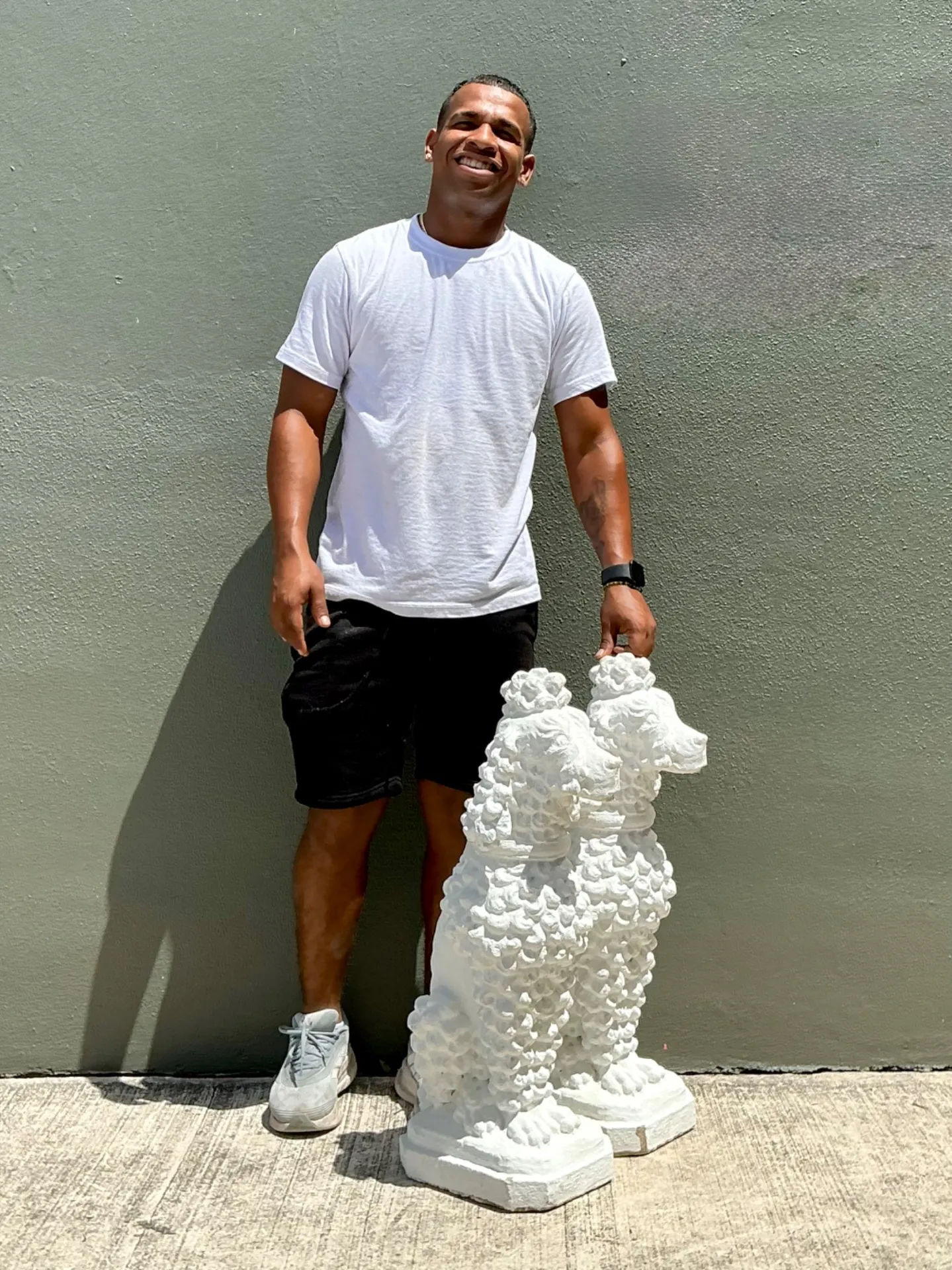 Vintage Cement French Poodle Figures — additional photo 1