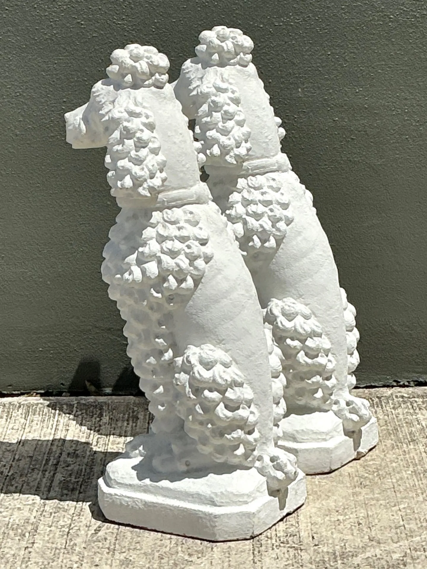 Vintage Cement French Poodle Figures — additional photo 5