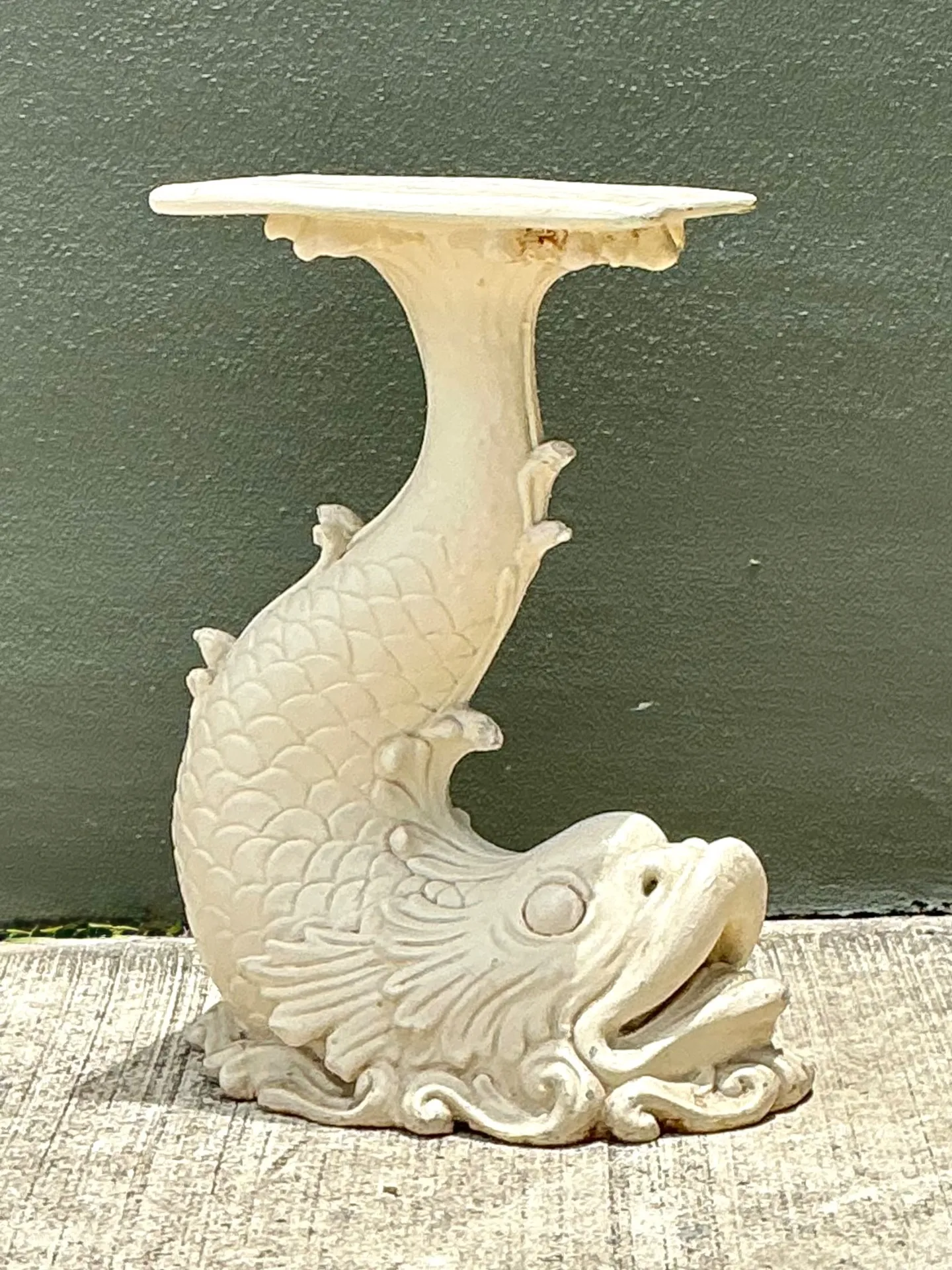 Vintage Ornate Fish Design Pedestal — additional photo 6