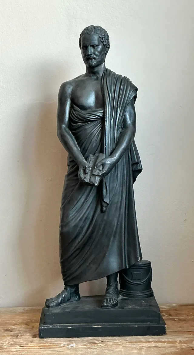 Vintage Plaster Greek Philosopher Sophocles Sculpture — additional photo 2