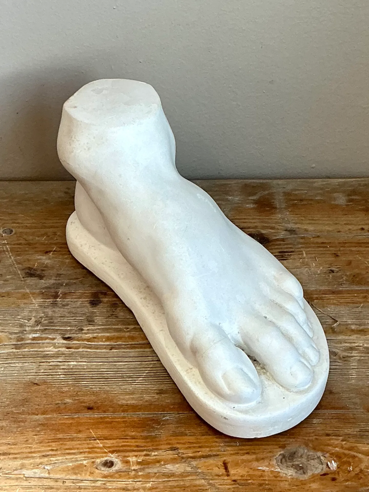 Vintage Italian Plaster Foot Sculpture — additional photo 4