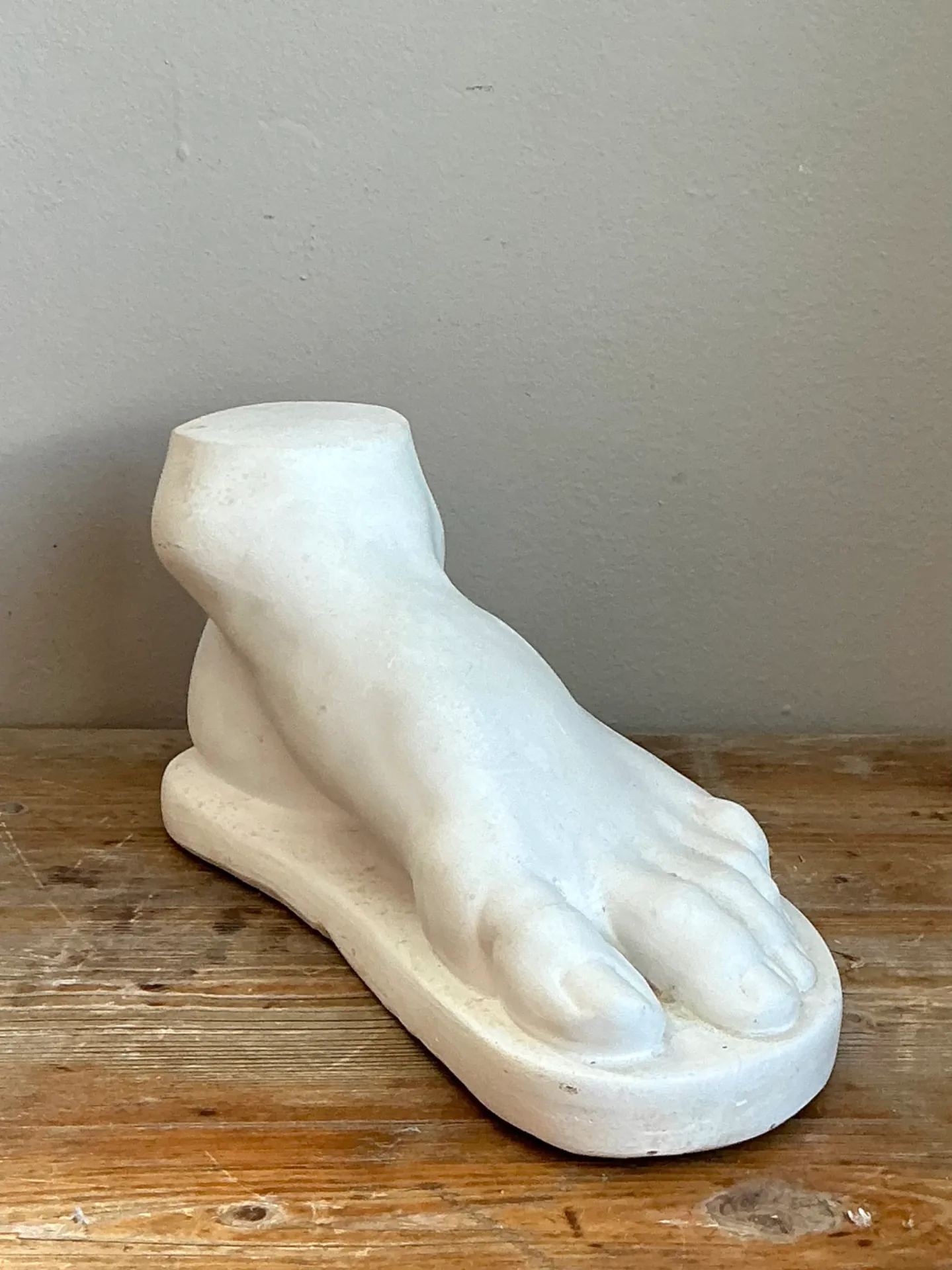 Vintage Italian Plaster Foot Sculpture — additional photo 5