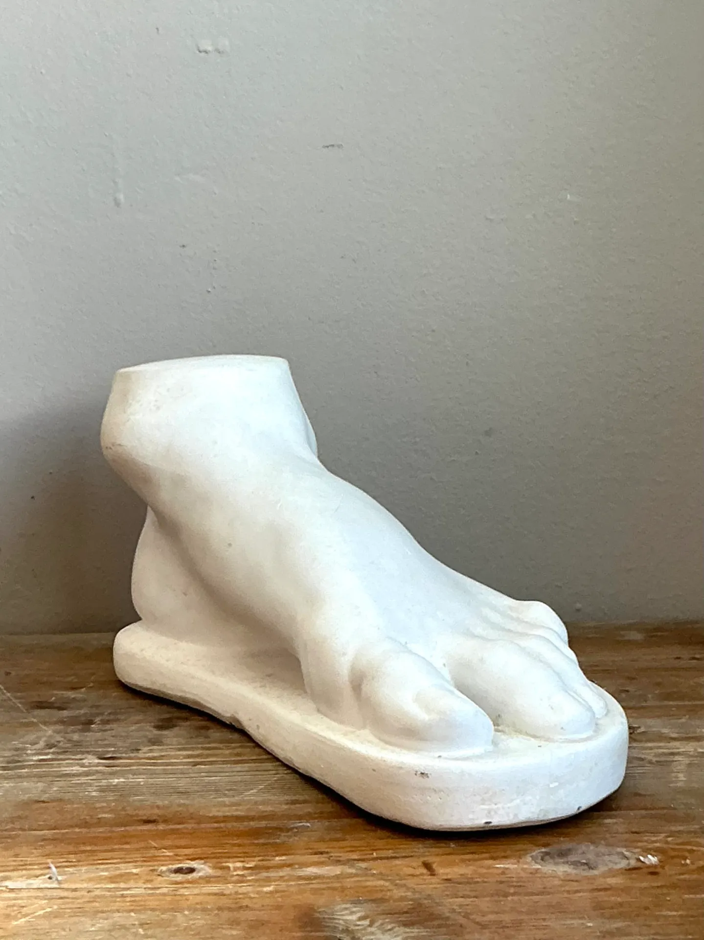 Vintage Italian Plaster Foot Sculpture — additional photo 8